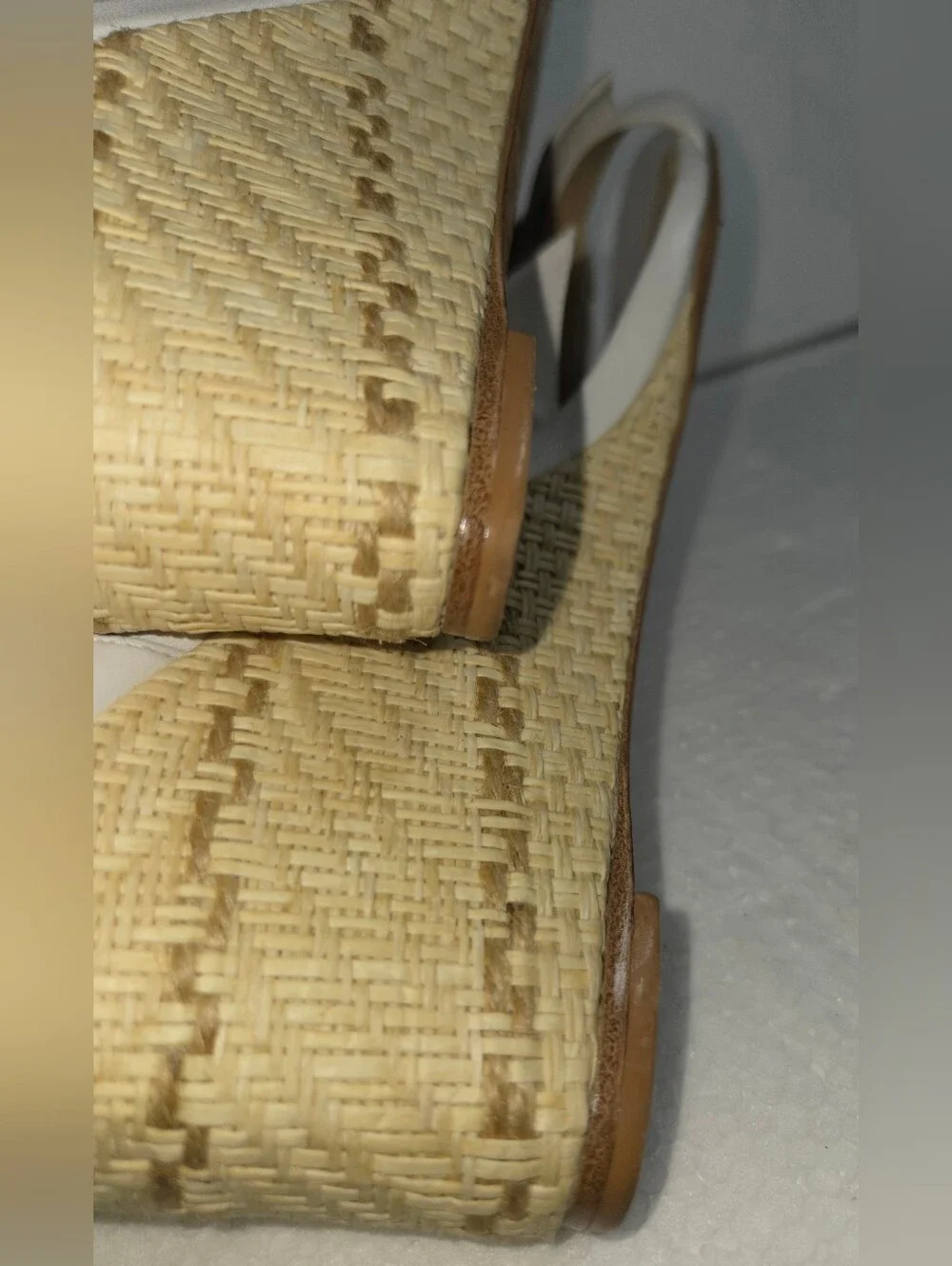 Alexandre Birman Clarita White Leather Espadrille Wedge Sandals EU 36